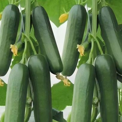 Вкусна зелена краставица